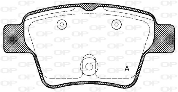 OPEN PARTS Комплект тормозных колодок, дисковый тормоз BPA1138.00
